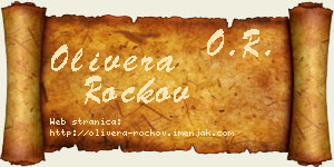 Olivera Rockov vizit kartica